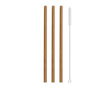 Stainless Steel Straws 3Pcs Reusable Heart Shaped Drinking Straw With Brush Stainless Steel Straws For Juice Milk Tea Coffee Bar Party pour jus et boissons(3Pcs Rose Gold)