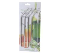 Stainless Steel Straws - 8.9in | 4-Pack With Cleaning Brush, Reusable
