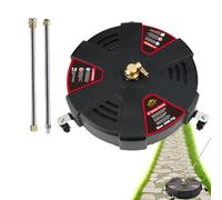 Stainless Steel Surfaces Cleaner with 3 Wheels, High-Pressure Washer Accessory with Bristle Skirt for Patios, Driveways, Sidewalks, and Outdoor Floor Cleaning Tasks, 1 Set