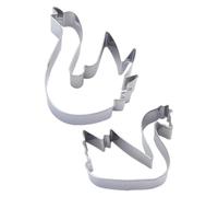Stainless Steel Swan Cookie Cutters, 2X Biscuitz Molds | 3D Animal Embossing Molds for Kids Baking | Swan Shape Cookie Cutter for Pastry and Fondant