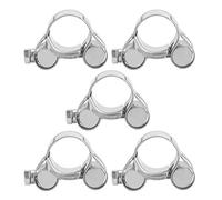 Stainless Steel T Bolt Clamps 5Pcs | 304 Hand Tightening Ring Clip Support | 17-28mm for Plumbing/Automotive/HVAC | Non - Corrosive & Sturdy (20-22mm)