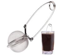 Stainless Steel Tea Ball Strainer - Fine Mesh Tea Infuser With Design | Reusable Ţea Ball For Loose Ťea Coffee | For Ŧea Lovers Kitchen Gadgets, Easy Clean Ṫea Strainer, Durable Brewing Accessory