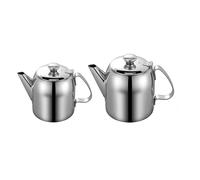 Stainless Steel Tea Kettle, Straight Spout Coffee Pot, Spill Proof Sealed Lid Dispenser Kettle with Handle Design, Beverage Serving Pot for Commercial Meeting Service, Home Living Room Apartment Use