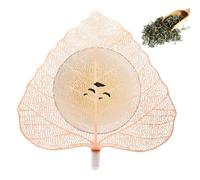 Stainless Steel Tea Strainer - 4,57 x 4,09 in Leaaf Steeper, Drink Filter, creativeKung Fu Cup Accessory Brewing Solution | Multipurpose Reusable Maple Bodhi Cover for Coffee Mugs Tumblers Kitchen