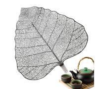 Stainless Steel Tea Strainer - 4x3in Leaf Shape Steeper, Kung Fu Cup Filter, Reusable Metal Infuser, Maple Drink Cover, Bodhi Coffee Screen, Durable Fine Mesh Tool, Heat-Resistant Compact Accessory, K