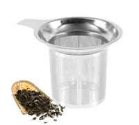 Stainless Steel Tea Strainer, Ultra-Fine Coffee Filter, Mesh Infuser Handle, 11.4x8.8x7.3cm, Reusable Steeping Tool, Compact Brewing Accessory, for Kitchen, Travel, Camping, Dorm, Outdoor Use
