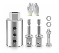 Stainless Steel Trailer Jack Electric Drill Adapter, Fits 1" Jack, Works with 1/2" Drill, Heavy Duty for RV Camper Boat Trailer