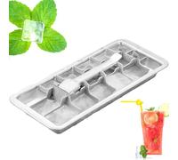 Stainless Steel Tray - 11.25x4.75in Quick Freezing Ice Maker | 18 Slot Square Mold With Easy Release Lever For Milk Juice Drinks Freezer Cooling And Food Use