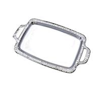 Stainless Steel Tray - Large Display Silver Table Decor, Home Kitchen Trays, Charcuterie Serving Trays, Decorative Food Serving Metal Tray For Candy Bread Cake Charcuterie Dessert Fruit Party