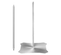 Stainless Steel Vertical Skewer, Meat Stand Rotisserie Rack, 16.4 * 29.2cm Kebab Shawarma Holder for Chicken Tacos Heat Resistant Stable Base Barbecue Tool for Oven Grill Camping Outdoor