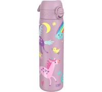 Stainless Steel Water Bottle,600 Ml,Non-Insulated,Leak-Proof,Easy To Open,Secure Lock,Dishwasher Safe,Carry Handle,Durable,Stainless Steel,Lilac Unicorn