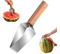 Stainless Steel Watermelon Slicer - Ergonomic Handle Triangle Cutter Tool, Multi Functional Fruit Slicing Knife for Watermelon Serving, Picnic Restaurant Fruit Shop Accessories 8.66x2.36 Inch