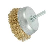 Stainless Steel Wire Wheel Brush for Grinder Rotary Tool 6mm Shank Copper Plating Rust and Paint Removal