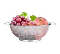 Stainless Strainer, Fruit Washing Colander with Handles, Kitchen Sink Colander Basket, Metal Draining Basket, Stainless Steel Colander, Rust-Resistant Kitchen Colander for Kitchen Home