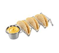 Stainless Taco Tray Holder Metal Pancake Shell Display Serving Rack