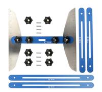 Stair Gauge Tool, Multi-Functional Step Measuring Template Jig with 11-60 Inch Adjustable Folding Ruler, High Precision Layout Gadget for Risers, Shelves, Stairs, Construction, Woodworking Projects