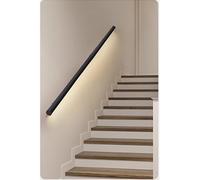 Stair HandrailAluminum Lighting for Indoor/Outdoor SafetyLuminous Cable RailingWall Mounted Black 59"/1.5mModern Design for Enhanced Visibility