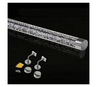 Stair il d'escalier en acrylique transparent personnalisable - Rampe murale antidérapante pour intérieur/extérieur, longueurs de 0,5 m à 6 m (support argenté, 120 cm)