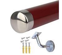 Stair il Kit de clés de rampe pour intérieur/extérieur avec supports argentés Rouge robuste pour un accès sûr aux escaliers 4,2 m