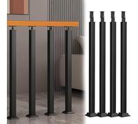 Stair il Kit de garde-corps en fer forgé noir pour escaliers intérieurs et extérieurs balcons terrasses - Lot de 4 dimensions : 85 cm, durable et élégant