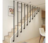 Stair il Rail d'escalier en métal noir 110 cm Poignée d'escalier Transition il Post Safe Support d'escalier Design moderne