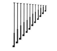 Stair ils for Safety, 30 à 160 cm, rail de garde-corps en métal antidérapant, monté au plafond, rampe d'escalier durable (Style 3, 150 cm)