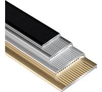 Stair Nosing Stick-Down Edging Tread Strip, Threshold Metal Door Edging Trim, Stair Edge Protector, Outdoor Indoor Steps, Easy to Install, L-Shaped, Non-Slip Stair Nosing, 0.9m Grey(Gray,70 * 30mm)