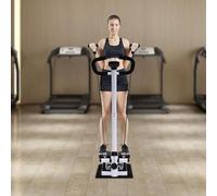 Stair Stepper pour la maison, mini stepper de fitness avec guidon, surveillance en temps réel Stairmaster avec écran, tapis de fitness, 2 bandes de résistance pour perdre du poids, façonner et