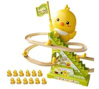 Staircase Duck Playset - Activité avec rampe dans les montagnes russes, kit audio avec lumière électrique, mouvement animé pour l'escalade | engagement dynamique de l'enfant maternelle en classe libe