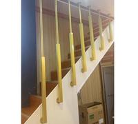 Staircase il Banister - 30-160 cm réglable intérieur cloison, garde-corps à lattes en métal monté au plafond, système de balustrade style 2 de 140 cm.