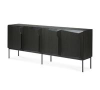 Stairs buffet en chêne laqué noir 4 portes Ethnicraft - 5404023614964