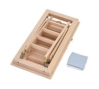 Stairs, Wooden Stairs for 112: Doll House, Miniature Folding Ladder with Fine Workmanship, to Install Birch Wood Accessories for Role Playing and Scenes