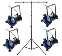 Stairville Stairville LED PAR 36 Black Bundle