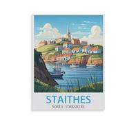 Staithes (North Yorkshire, Angleterre),Puzzle en Papier 1000 Pieces Adultes Enfants Classique Jeu Cadeau(38x26cm)-GS20