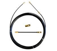 Stak SPN4-020 Aiguille tire-fils en perlon noir Ø 4 mm, 20 mètres, avec tête de guidage flexible et œillet démontables