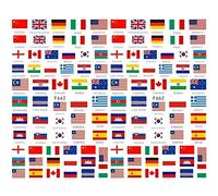 Stakee 2pcs Nail Art Autocollant National Drapeau Manucure Autocollant Coeur Drapeau Nail Autocollant Auto-adhésif Ongle Décale De