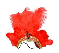 Stakee Bandeau de Plumes Vintage Gatsby - Accessoire de Carnaval Coloré