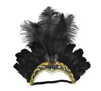 Stakee Bandeau de Plumes Vintage Gatsby - Accessoire de Carnaval Coloré