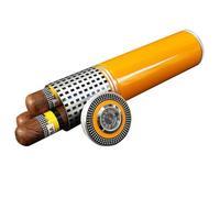 Stakee Boîte À Cigares avec Hygromètre, Cave À Cigares en Acier Inoxydable, Mini Cave À Cigares, Boîte À Cigares Hydratante, Support À Cigares, Humidificateur