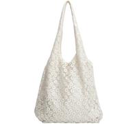 Stakee Cabas Brodé De Fleurs D'été pour Femme, Shopping Élégant À Porter À L'épaule pour Le Travail Les Voyages.