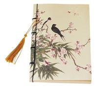 Stakee Carnet À Spirale Rétro pour Dessin, Style Peintures Chinoises, Pages Blanches, Idéal pour Un Journal Intime Ou Un Carnet De Croquis.