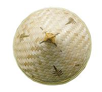 Stakee Chapeau Chinois Conique De Bambou À Main Imité