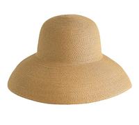 Stakee Chapeau de Paille d'été Fait à la Main Chapeau de Plage tissé Style Hepburn Chapeau de Panama à Large Bord Chapeau de Vacances Pliable pour Les Femmes