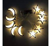 Stakee Eid Mubarak Moon Star Lights Lights Ramadan Decorative String Lights Islam Suspendu Les Lumières De Cordes pour Les Fournitures De Fête