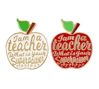 Stakee Épingles D'émail De Fruits suis Un Enseignant Broche Broche en Forme De Pomme en Forme De Lettre De Revers Badge Bijoux Gift pour Hommes Femmes