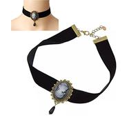 Stakee Gothic Choker Baroque Lady Pendant Choker Black Victorian Choker Vintage Punk Colliers Bijoux pour Femmes Filles