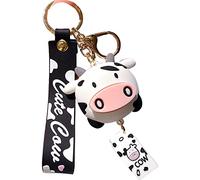 Stakee Kedschaines d'animaux en Silicone Vaches Mignonnes Keychains 3D Cartoon Cortes À Clés d'animaux Ferme Vachette Porte-clés pour Pendant