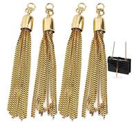 Stakee Métal Gland Pendentif 4 pcs Chaîne Gland Charme Sac À Main Gland Charme Grand Trou Glands Pendentif pour Sac Accessoires