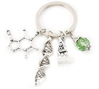 Stakee Microscopes Adn Porte-clés Science Biologie Porte-clés Structure moléculaire Porte-clés Neurologie Chimie Porte-clés Cadeau