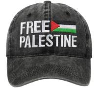 Stakee Palestine Libre Chapeau Palestine Drapeau Casquette De Baseball Broderie en Détresse Lavé Casquette Unisexe Adulte Extérieur Casquettes De Baseball Chapeau Casquettes De Sport